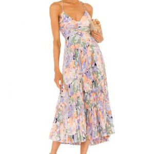 ASTR Blythe Dress in Coral Multi Size Small